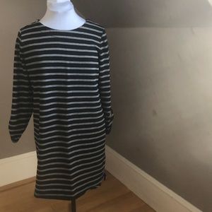 Black & gray striped dress